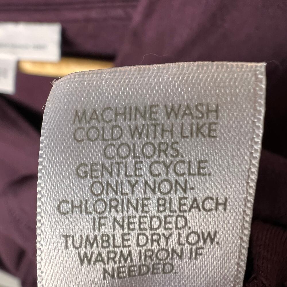 Pure Jill Top Womens Size Medium Dark Wine Affinity French Terry Long Sleeve - Picture 12 of 14